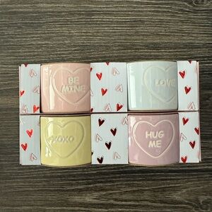 NWT The Bakeshop Valentines Ramekins set of 4